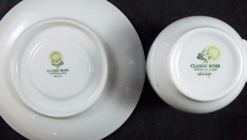 Rosenthal Deco Group of Dinner Plate with Cup and Saucer Set
