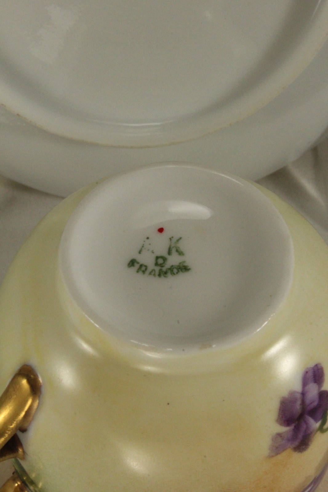 Early 1903 – 1912 Pickard China Violets Small Cup & Saucer Artist Signed H Reury