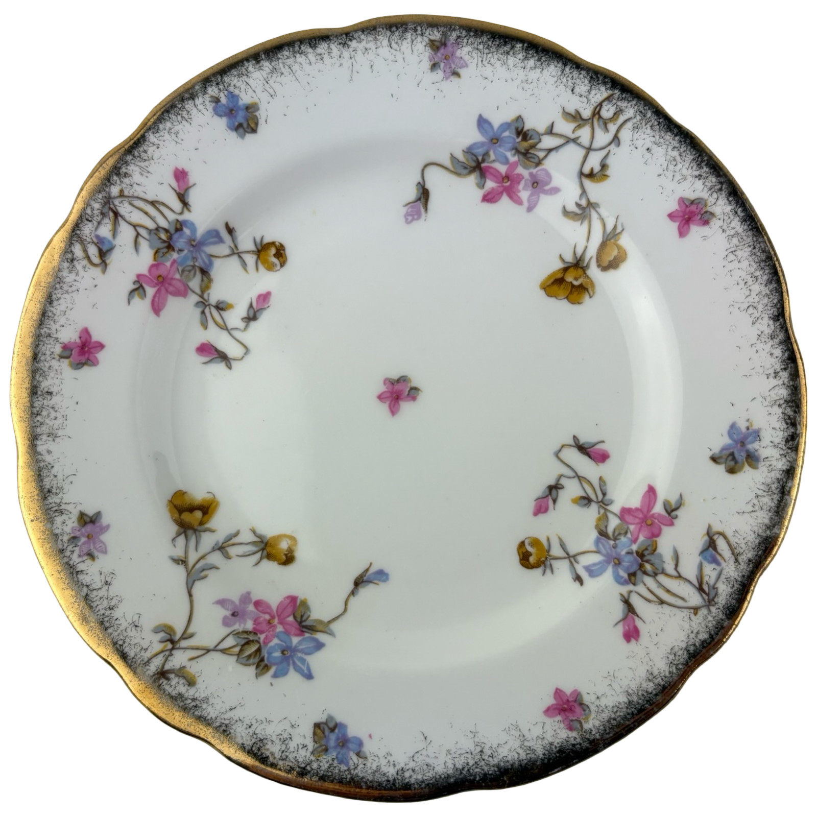 Royal Stafford Violets Pompadour Bread Plates Set of 6 VTG 6 1/4″ Floral England