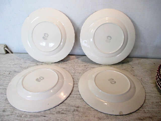 Vintage Mid-Century Set of 4 Vernon Kilns MONTEREY Dinner Plates 10-3/8″