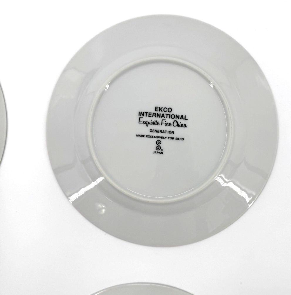 EKCO International 4 Salad Plates Generation VTG Japan Exquisite Fine China 7.5″