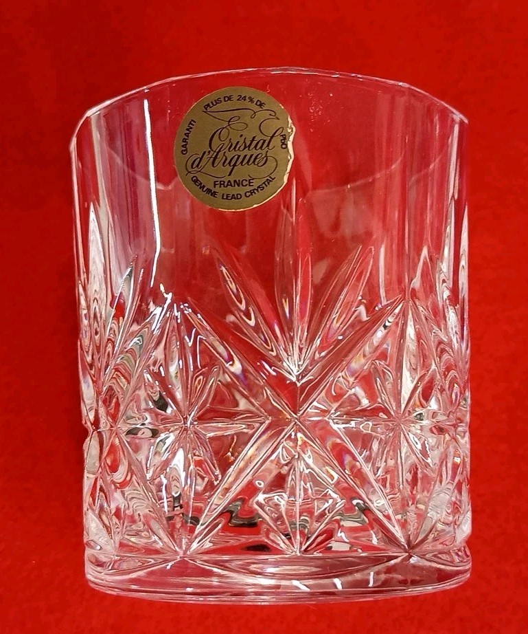Cristal d’Arques 24% Lead Crystal Pitcher & 2 Matched Glasses 3 Piece Set France