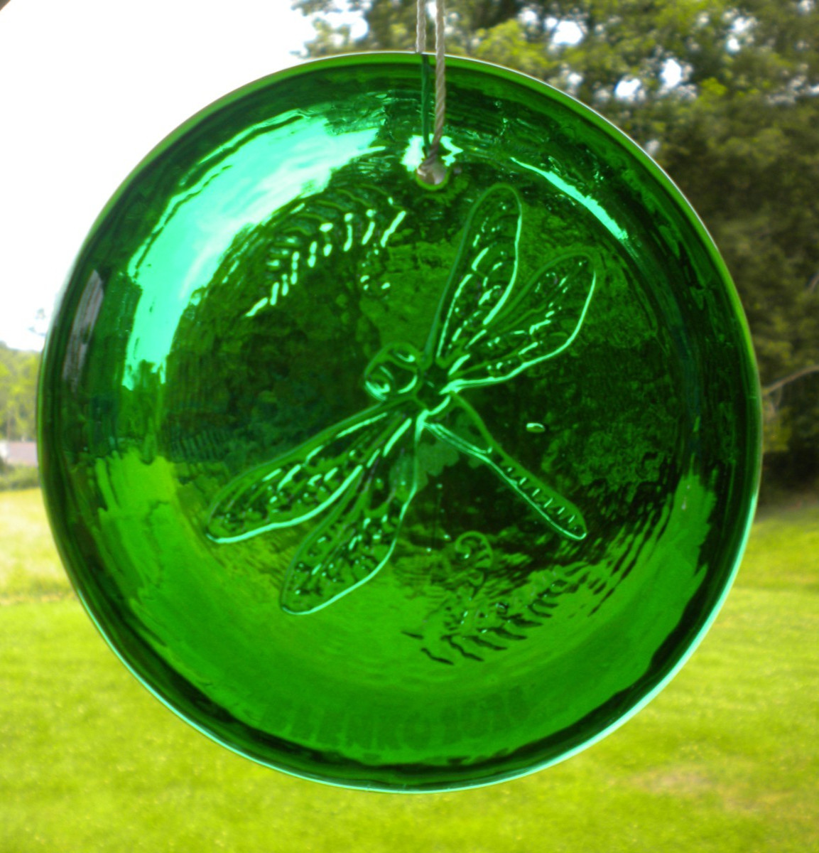 Blenko Glass Suncatcher – Dragonfly – Clover