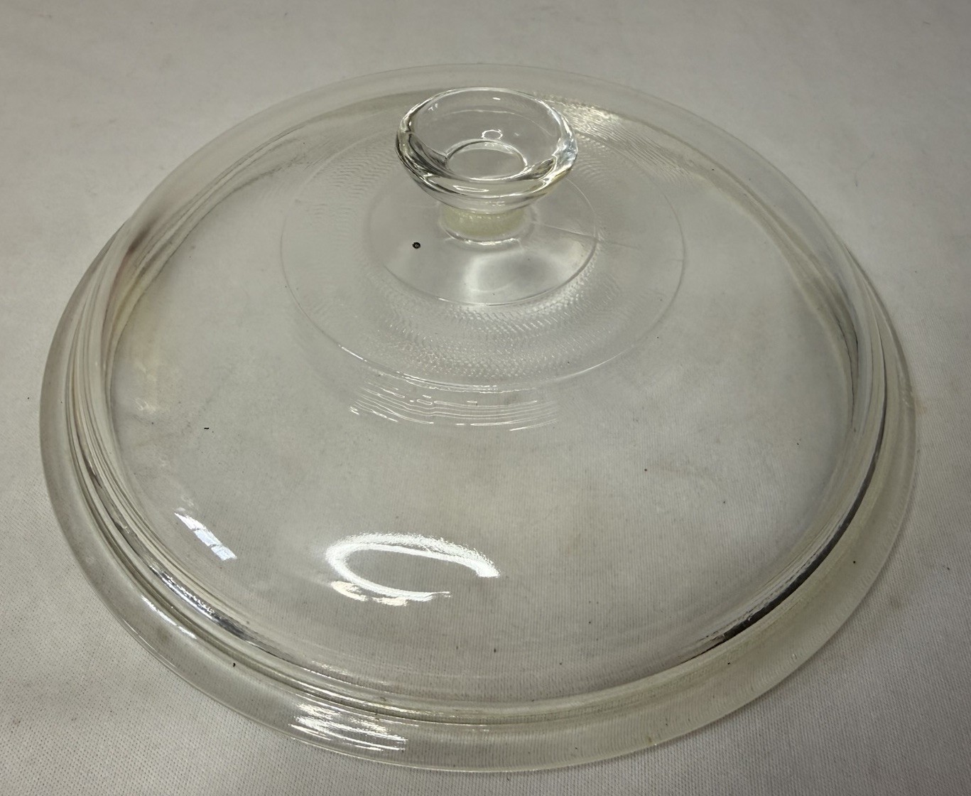 Pyrex Style Round Glass Lid 8 1/8 Inches for Saute Pan/Casserole Dish Marked 407