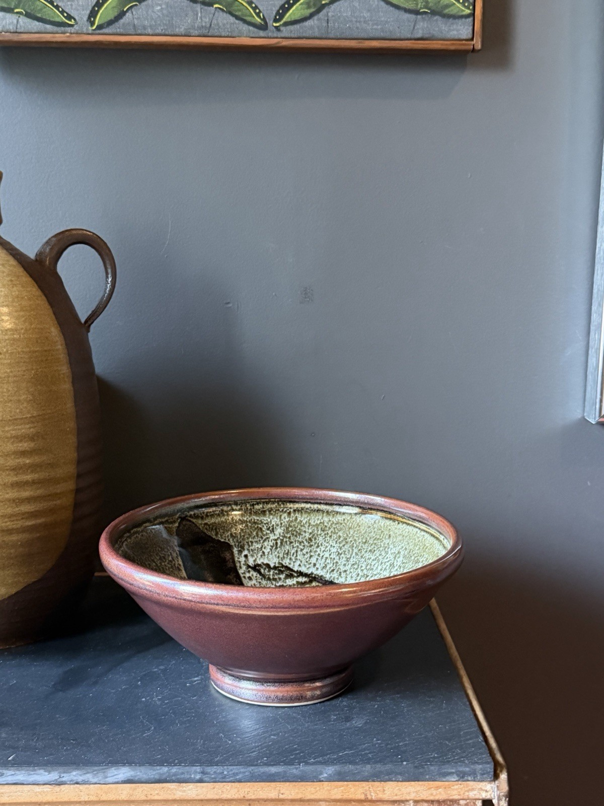 Vintage -Geoffrey Small-British Artist Studio Pottery Bowl – Vertical GS Stamp