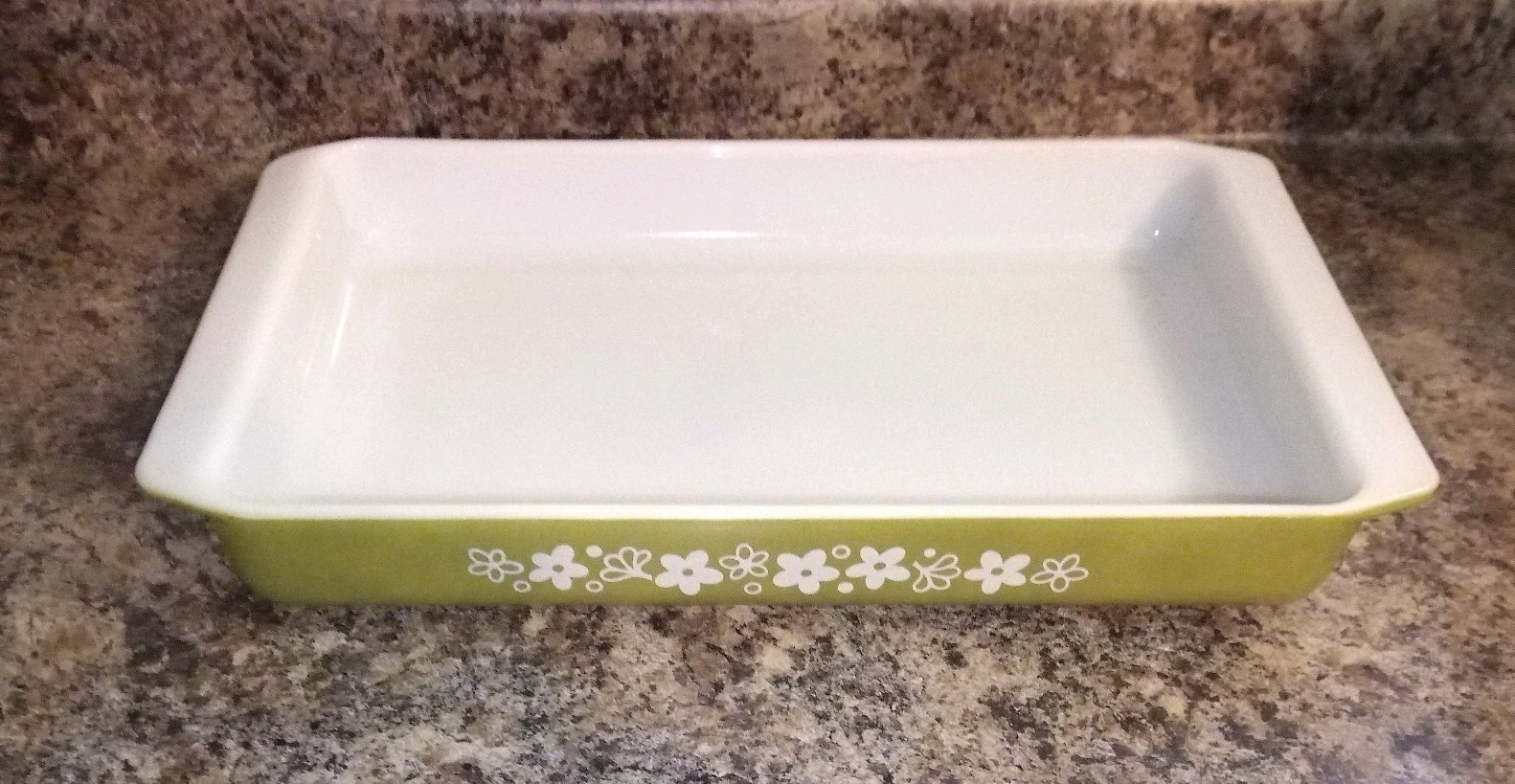 Vintage 933 Pyrex 13 1/2″ X 8 3/4″ Spring Blossom Crazy Daisy Baking Lasagna