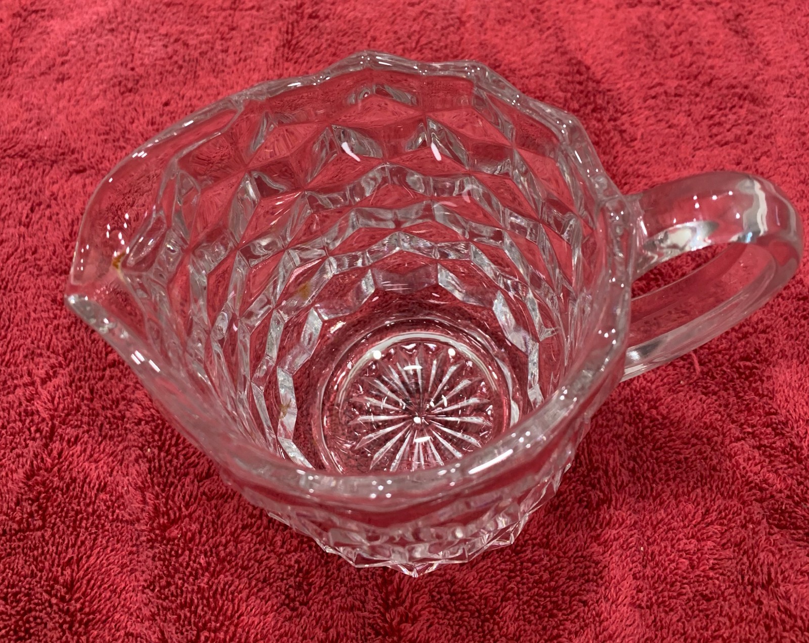 Vintage Fostoria American 2056 Pint Pitcher 5″ High Item 173