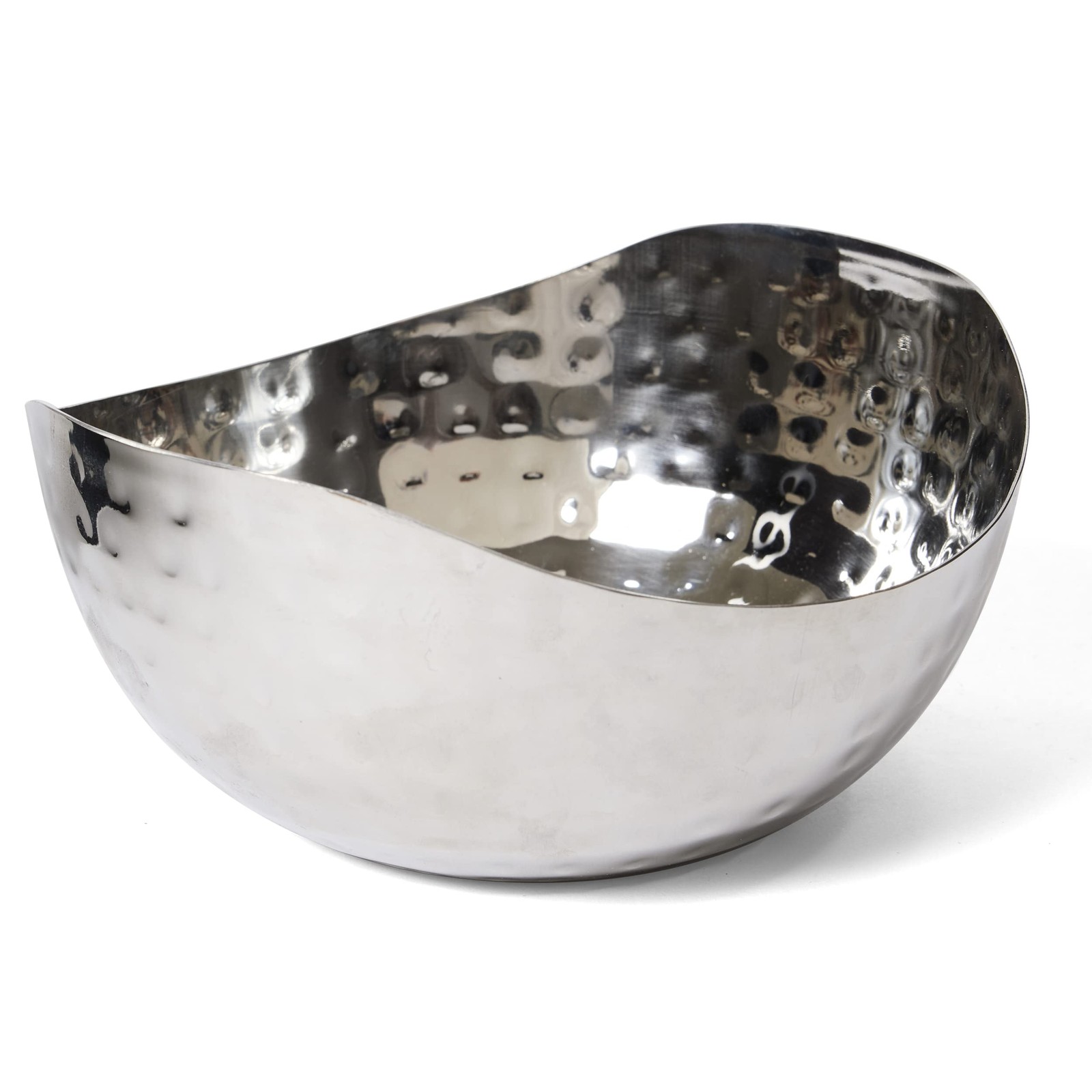 6×6 Inch Silver Hammered Stainless Steel Wave Candy Dish/Catch All Bowl