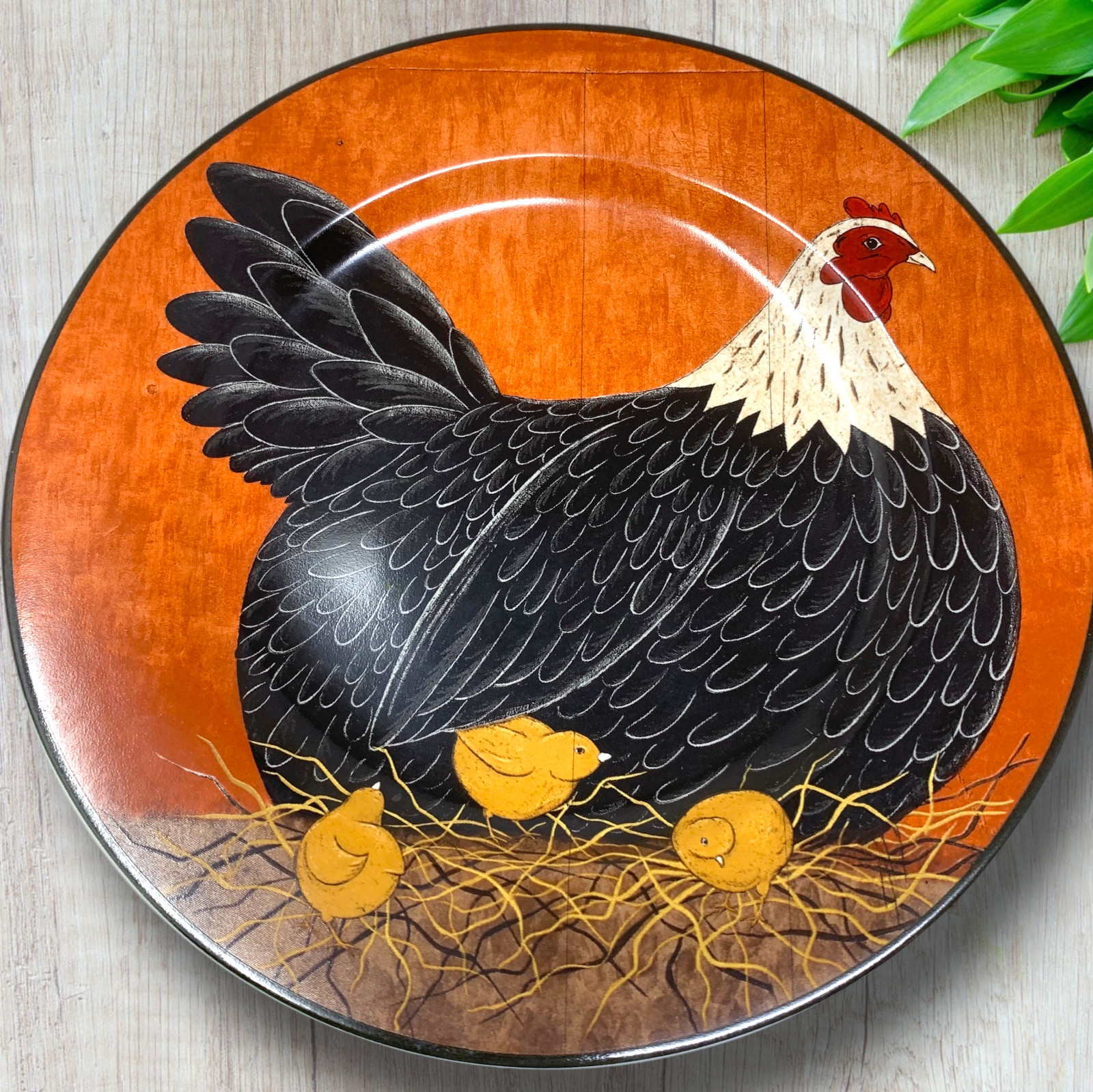 Vintage Lot 4 Sakura x Warren Kimble Henny Penny Rooster Chicken Salad Plates 8″