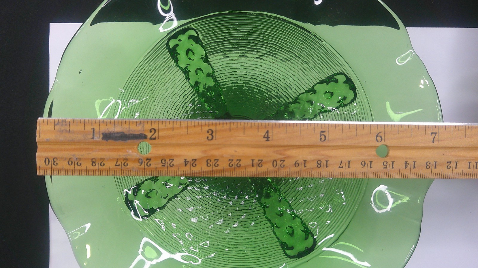 Northwood Glass, Button Panels, Emerald Green, Bowl, EAPG, c 1899, USA, VgCd