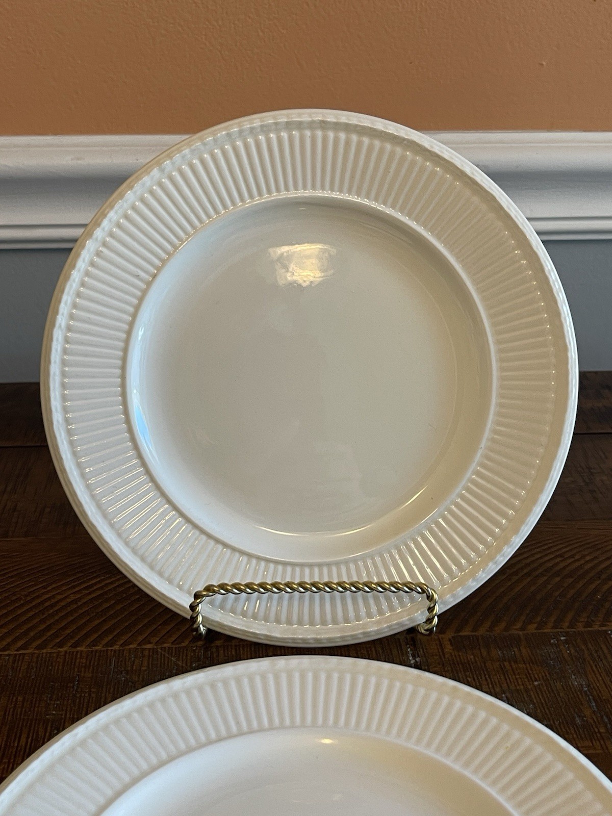 Wedgwood Edme Salad Plates ~ Set of 8 Ivory Off White Plates
