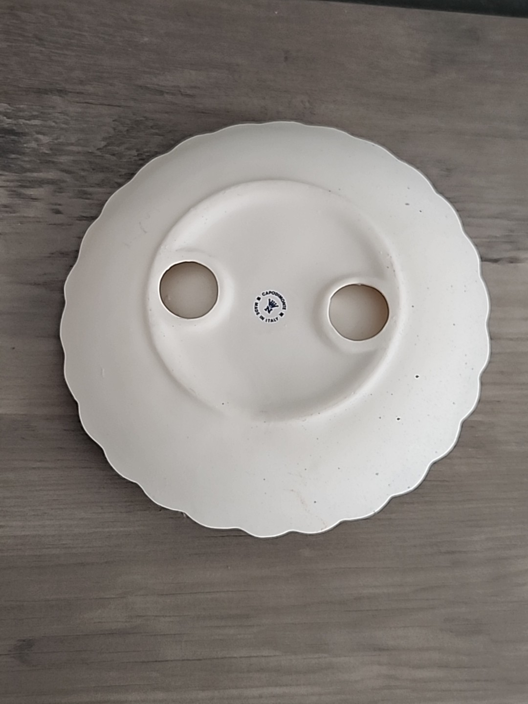 Vtg Antq Capodimonte Italy Porcelain 3D Flowers Plate Carlo Savastano 6.5″x3″