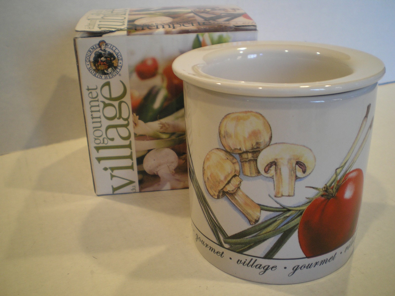 GOURMET VILLAGE CLASSIC DIP CHILLER Veggies Vegetable Pattern NEW IN BOX