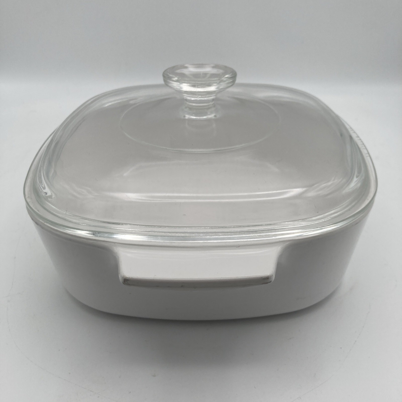 CorningWare A-2-B 2 Liter Casserole White Just White Pattern w/ Pyrex A9C Lid