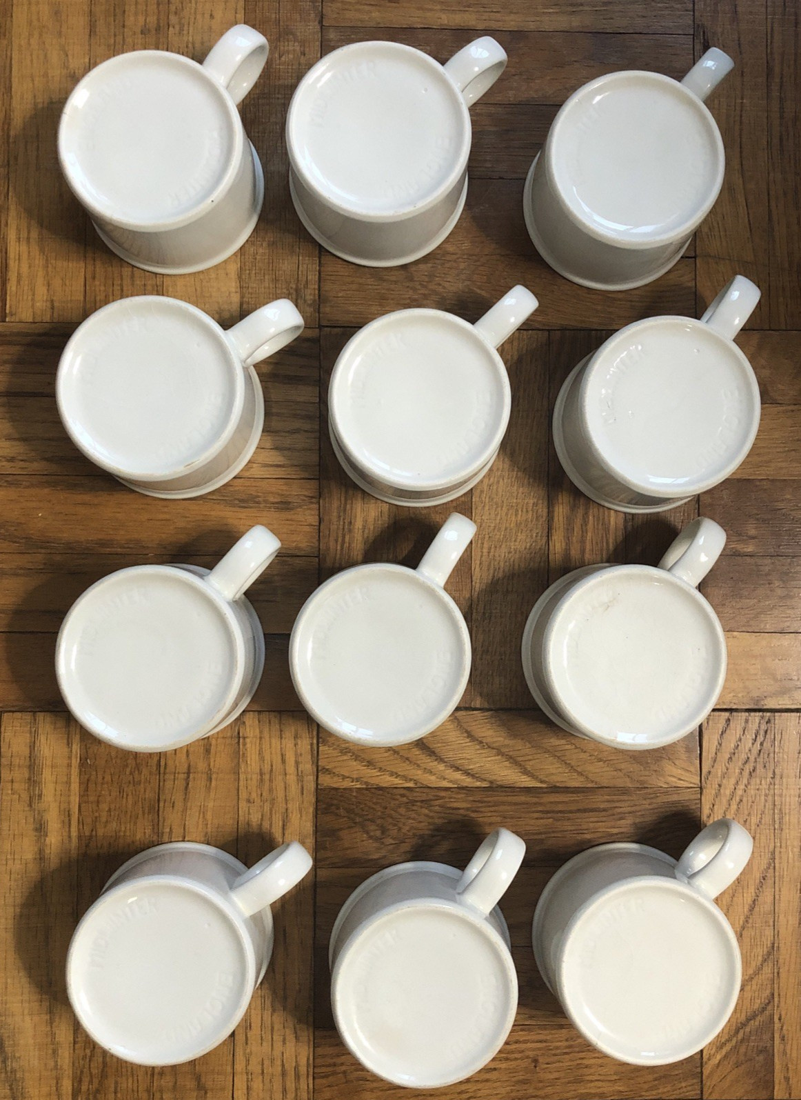Stonehenge Midwinter White Cups & Saucers Tea Coffee Mugs England SET OF 12
