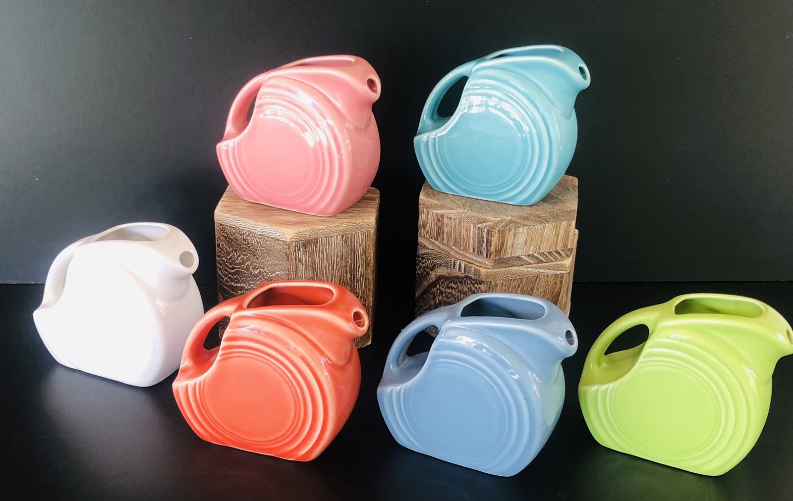 Fiestaware Mini Disc Disk Pitcher Creamer SET OF 6 Modern Fiesta