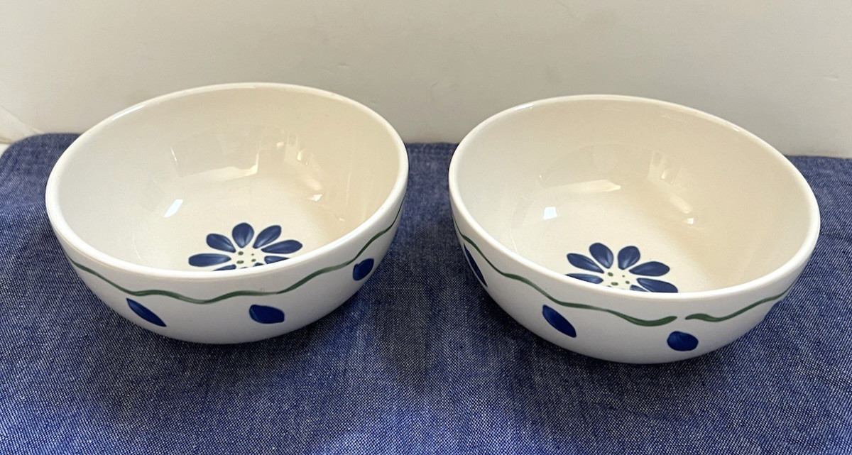 Pfaltzgraff Springwood Soup Cereal Bowls Set of 2 Discontinued Pattern 5 1/2″