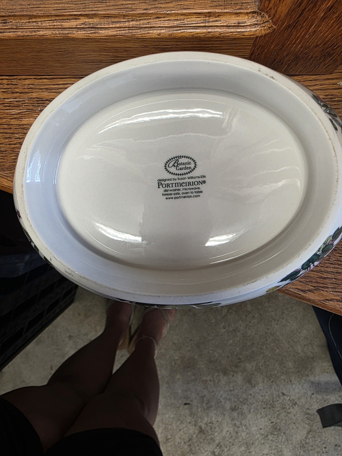Portmeirion Botanic Garden Oval Pierced Rim Footed Ceramic Serving Bowl