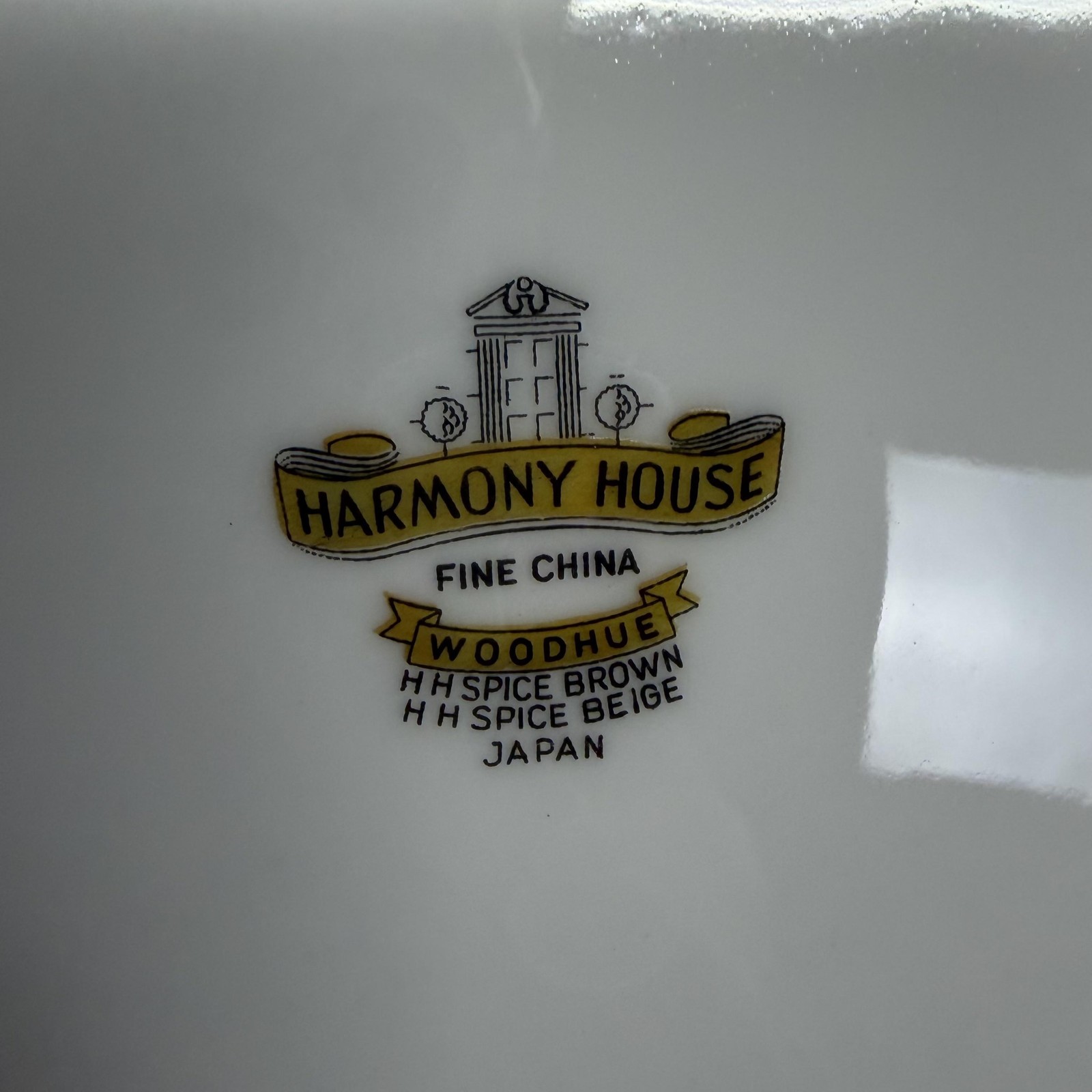 Vintage Harmony House Woodhue Dinner Plates SET OF 10 Fine China 10 1/4″ Japan