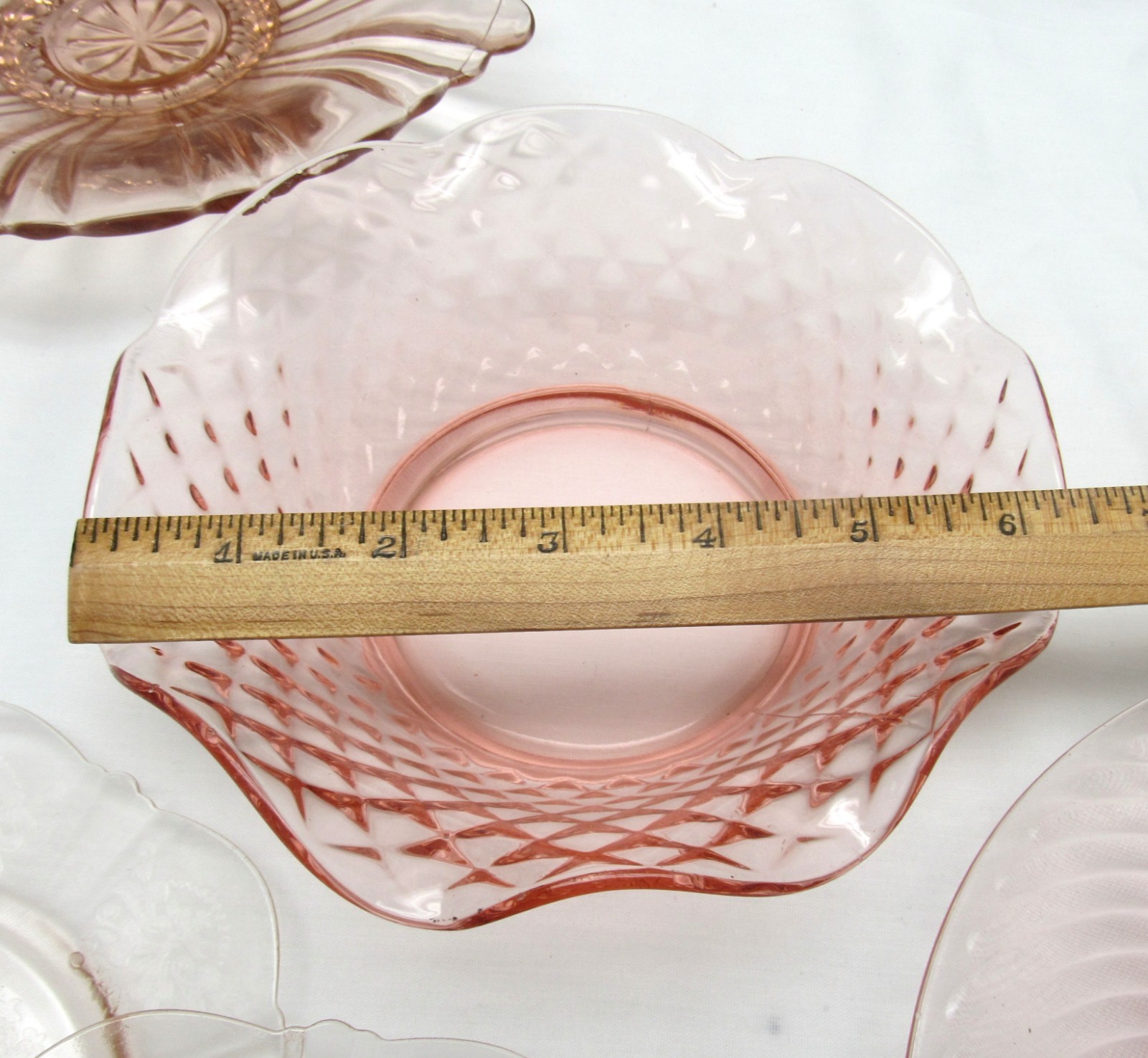 Vtg Mixed Lot of Pink Depression glass Dishes MacBeth-Evans Lancaster Imperial
