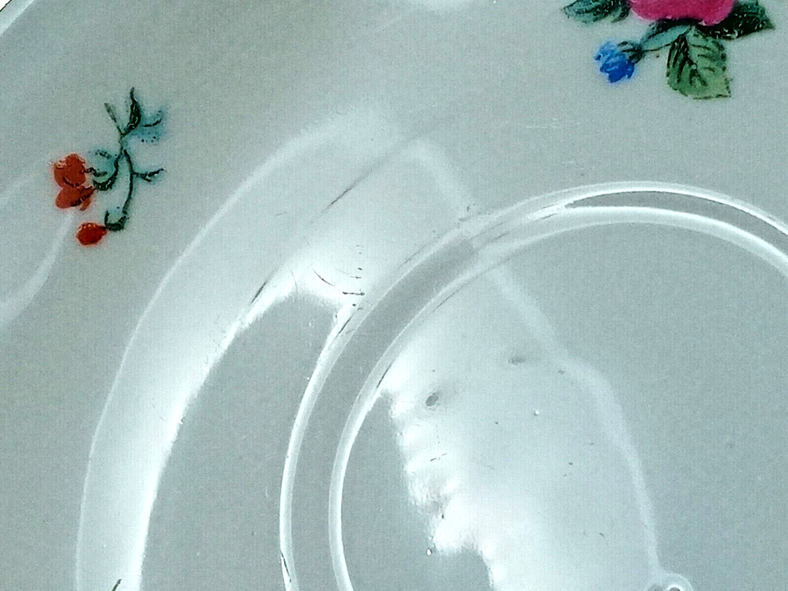 Hutschenreuther Bavaria Germany US Zone Floral Flowers Saucer Plate EUC