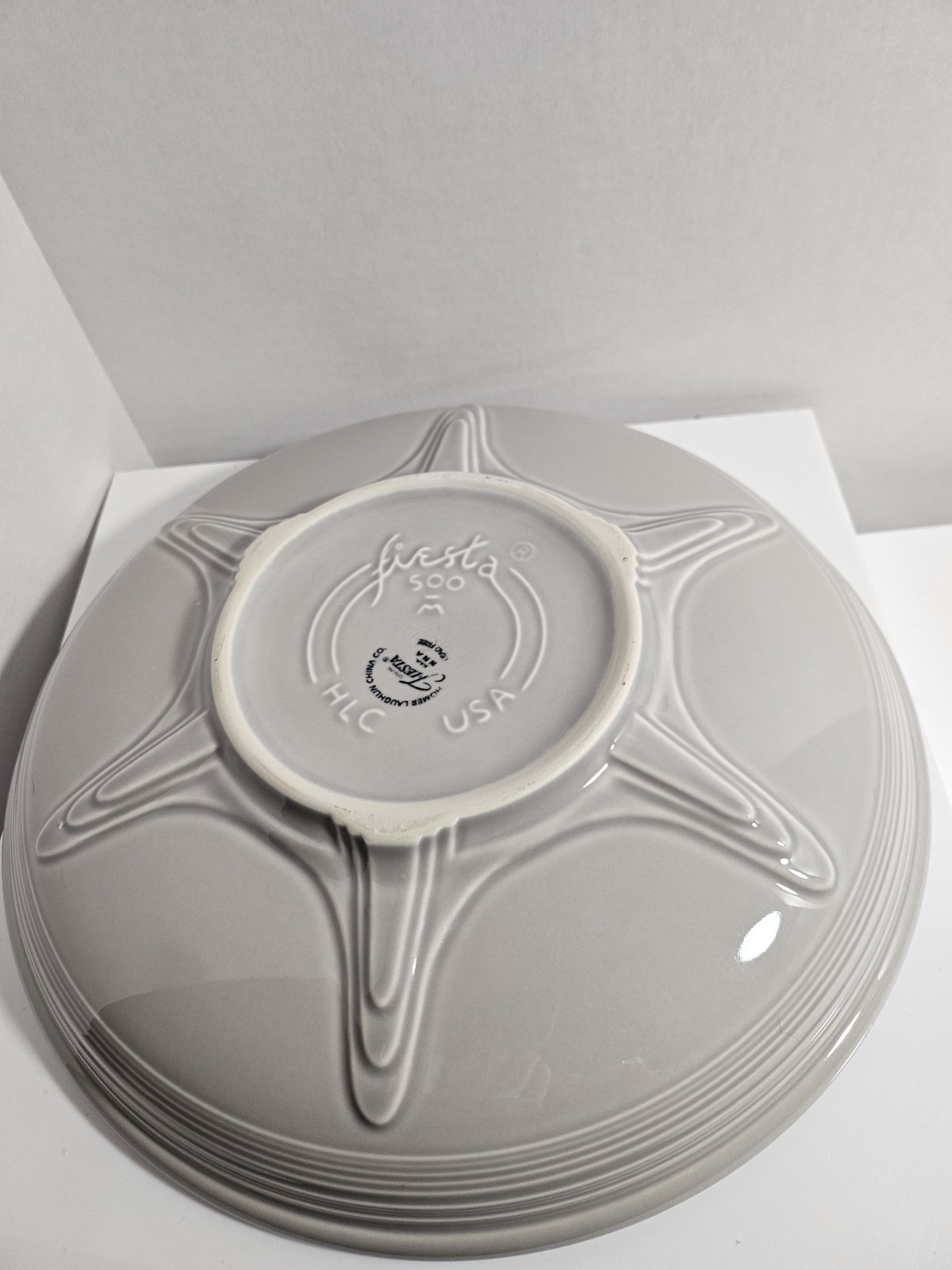 Fiesta Pearl Gray Grey Millennium Presentation Celebration Bowl Serving Fruit