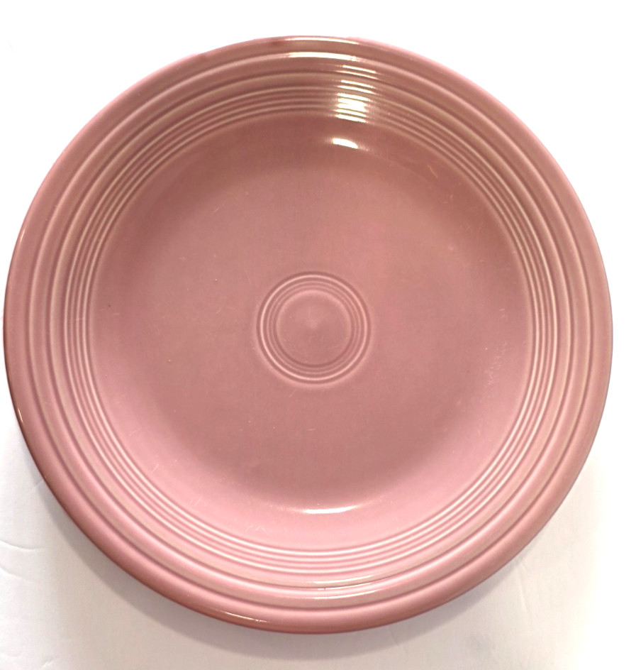 Fiesta Dinner Plate Classic Rim. Rose 10 1/2 Inches, Fiesta Ware Set of 3 Plates