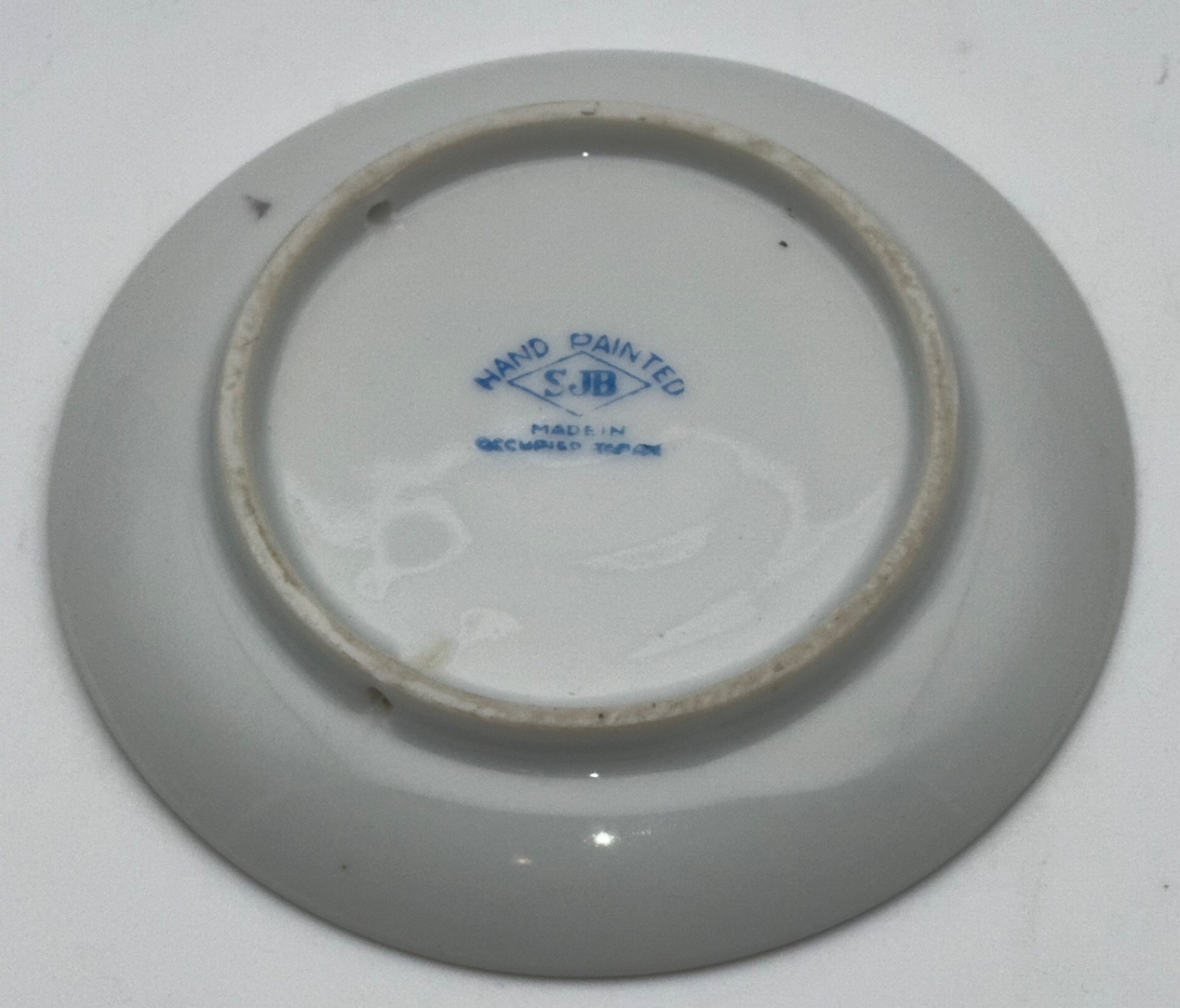 VTG SJB Hand Painted Rose Plate Made in Occupied Japan 4, Floral Gold Trim