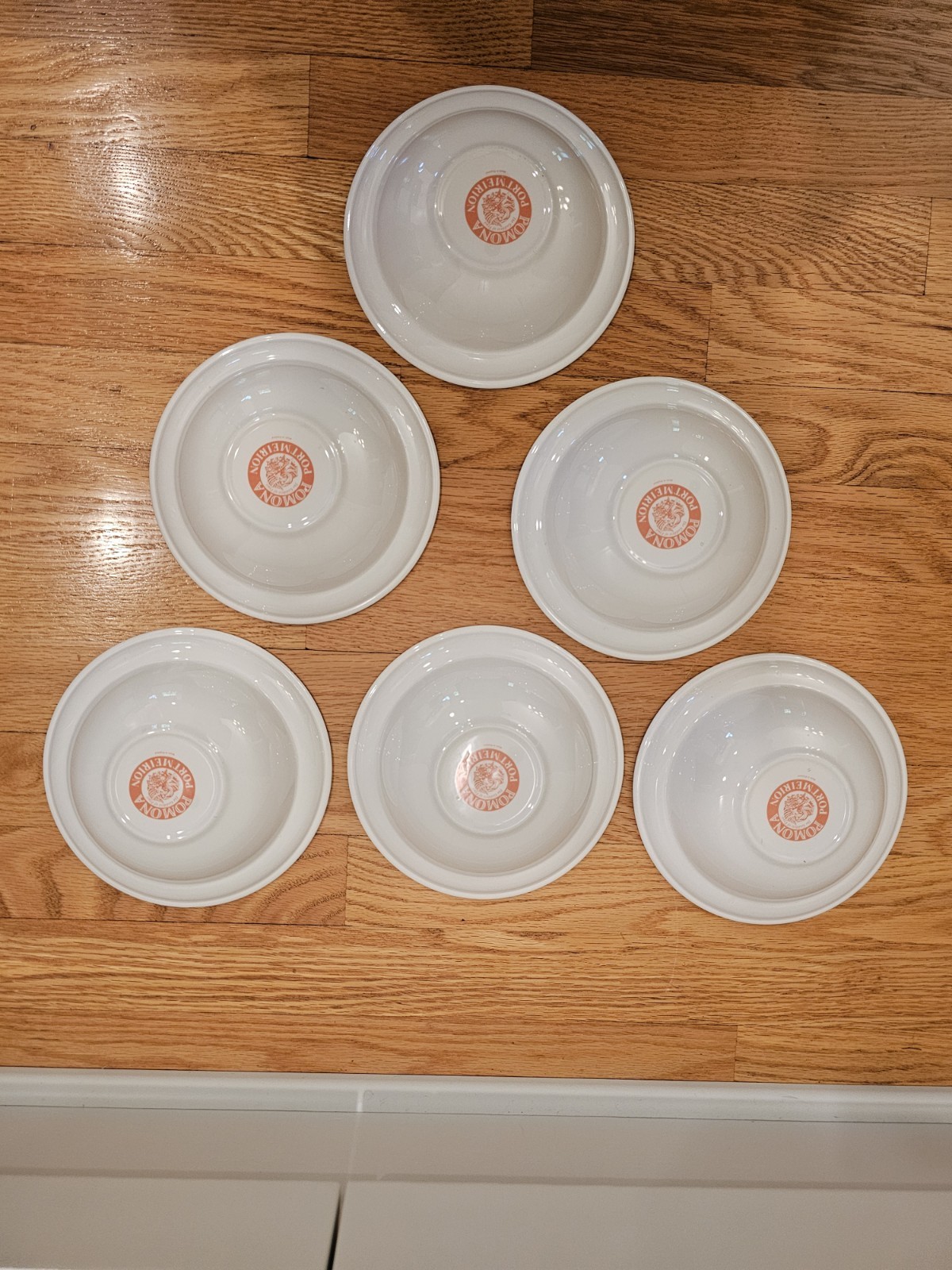 Portmeirion Pomona No Border Fruit 6.75″ Cereal Fruit Bowls Set Of 6 EUC Retired