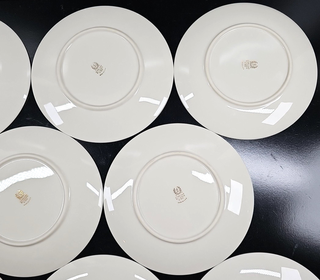 8 Lenox Starlight Salad Plate Set Vintage Flower Elegant Dining Dishes Retro Lot
