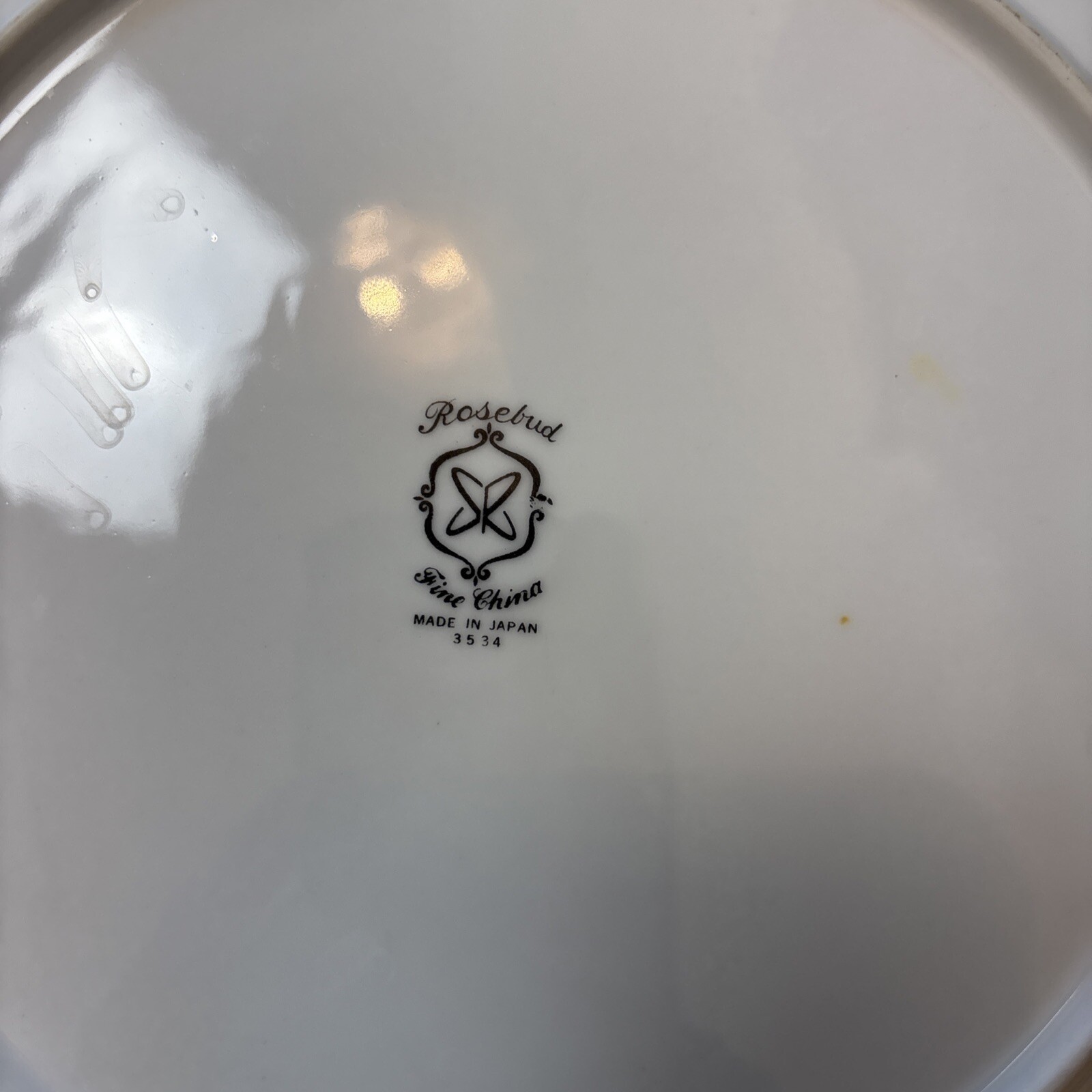 Set of 4 – Harmony House – Rosebud 3534 HH Lt Dawn Grey – 10.25” Dinner Plates