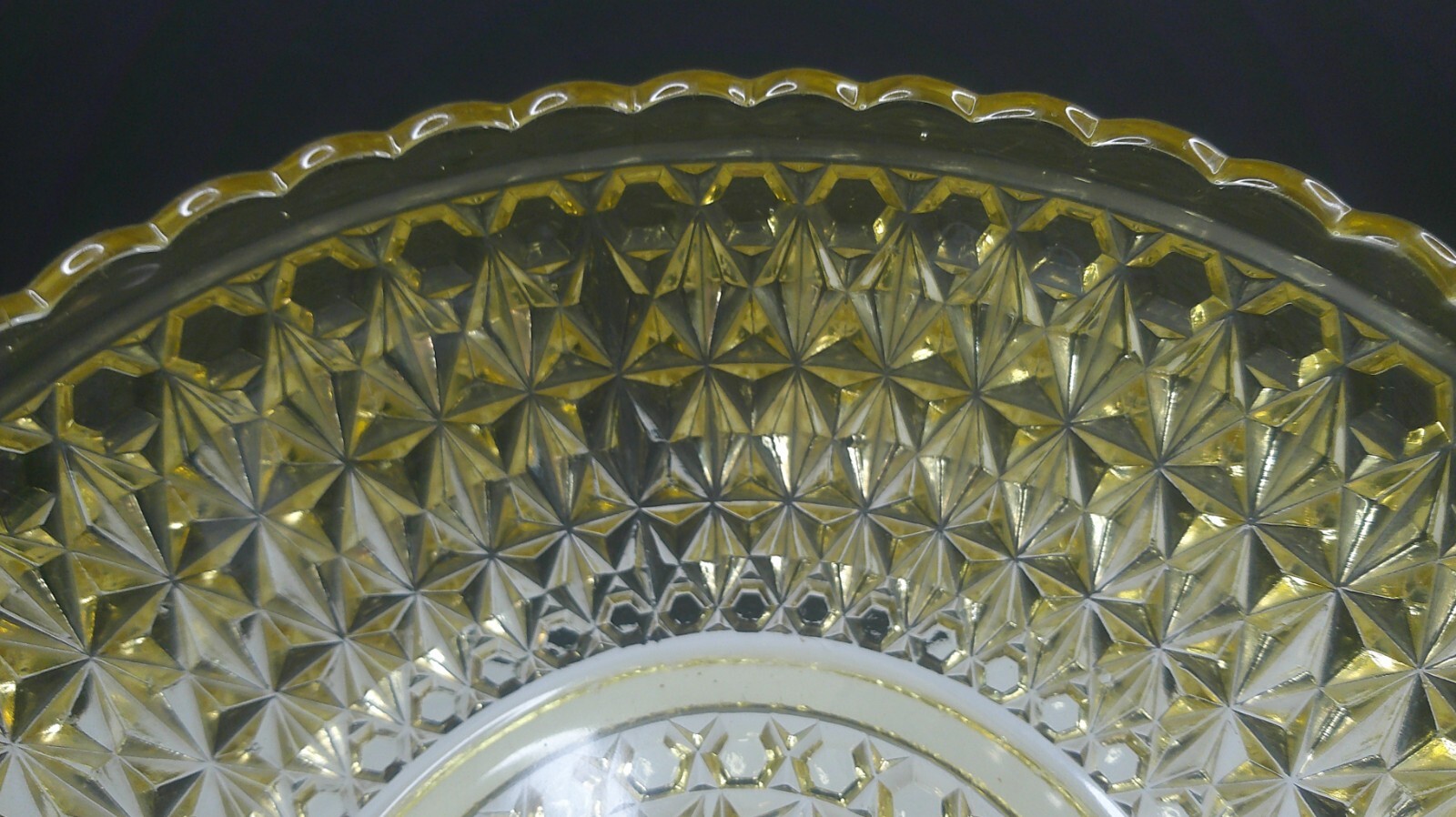 Pressed Diamond, #775, Central Glass Co, Amber Bowl, EAPG, USA, c1885, VgCd