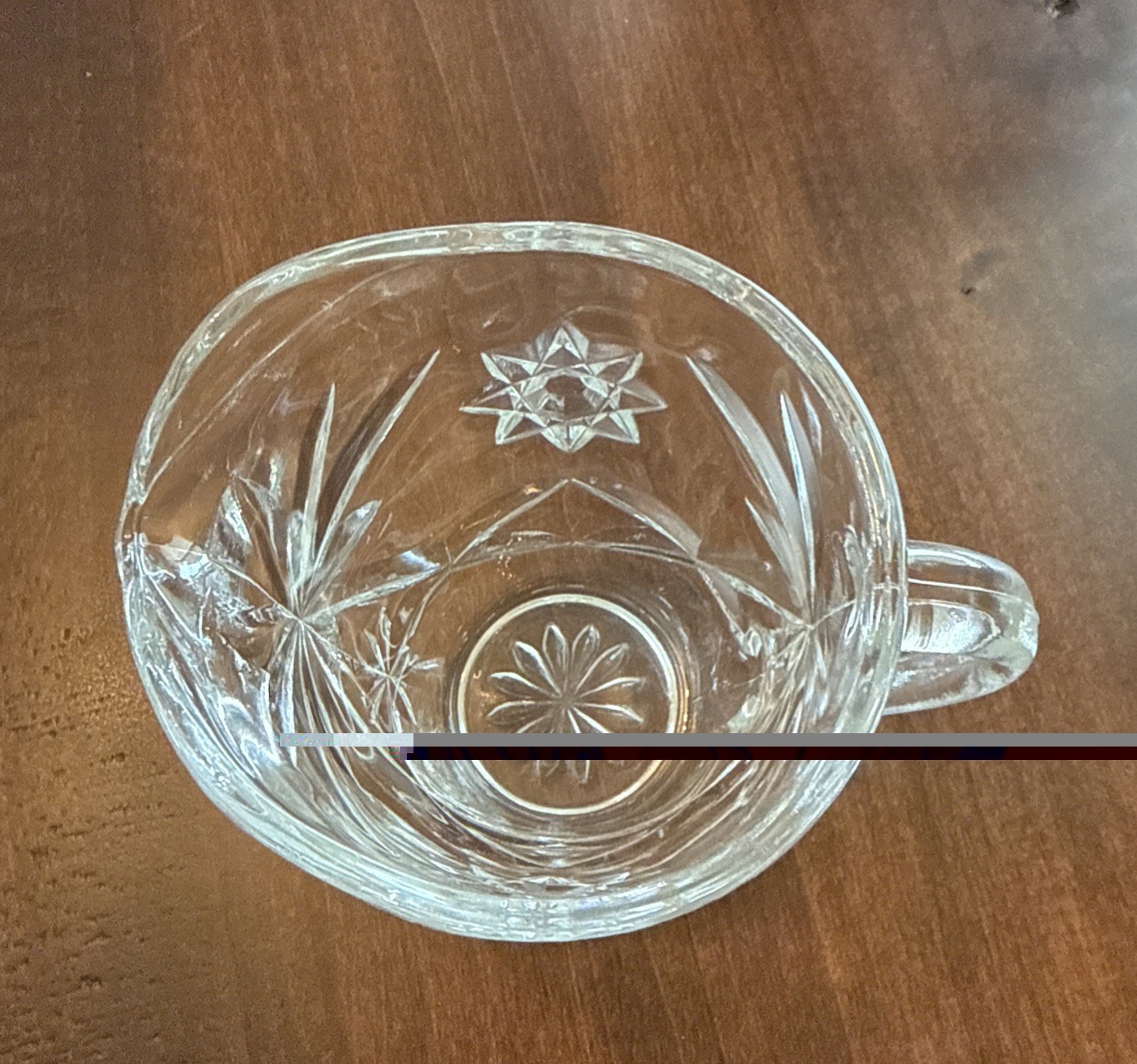 Crystal Creamer and Sugar Bowl Set & 2 small candy dishes with lids