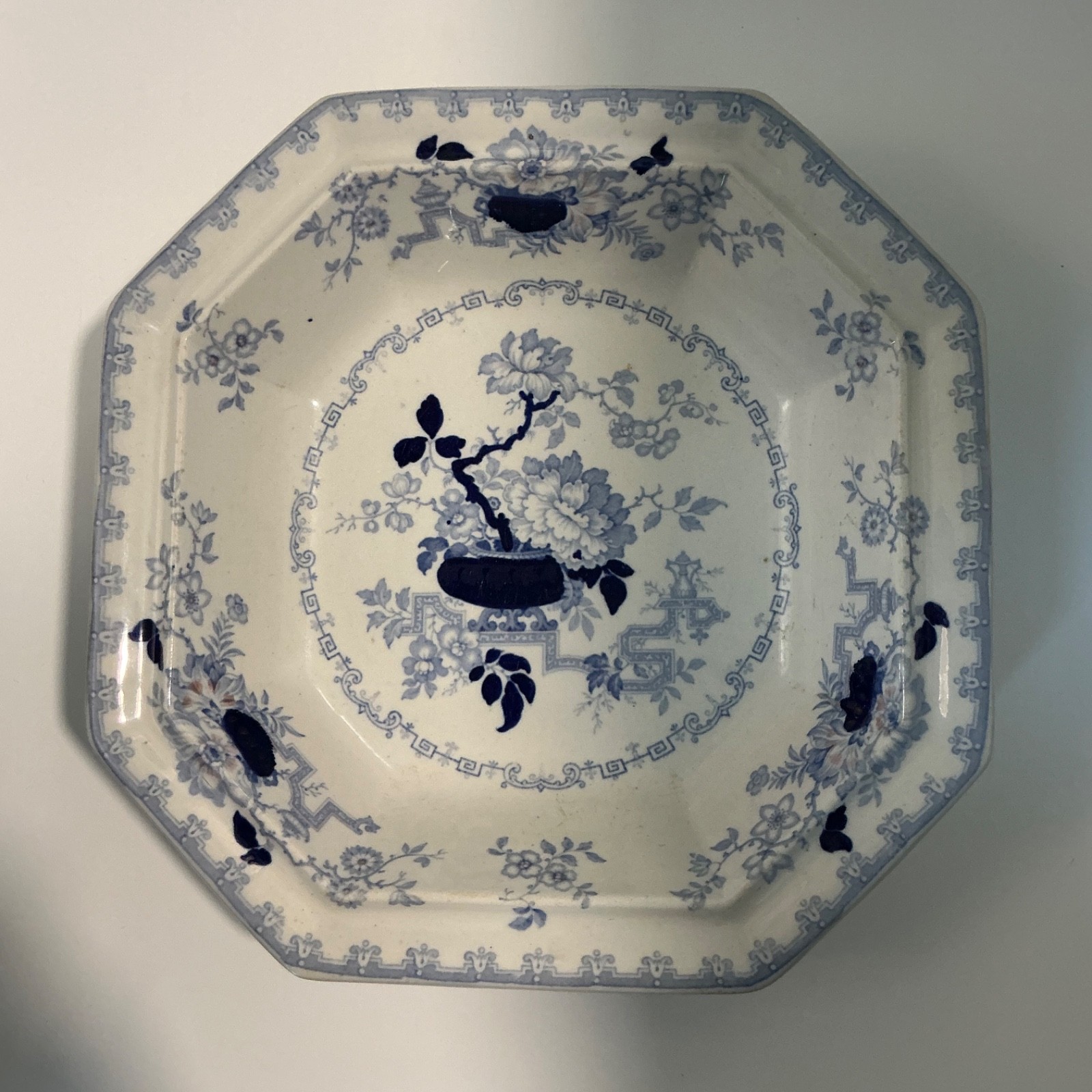 Lovely Antique – Nankin Jar Ironstone Veg. Bowl – Staffordshire, England – 9.5″