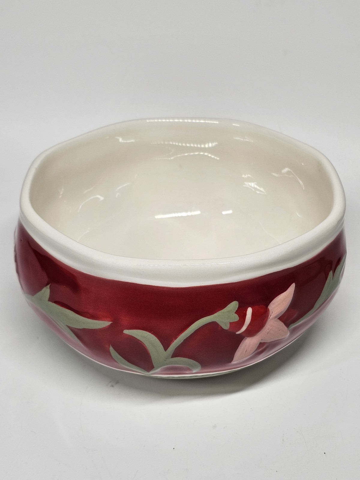 Fitz And Floyd Chalet Multicolor Soup Bowl Hand Painted Floral Pattern Ceramic