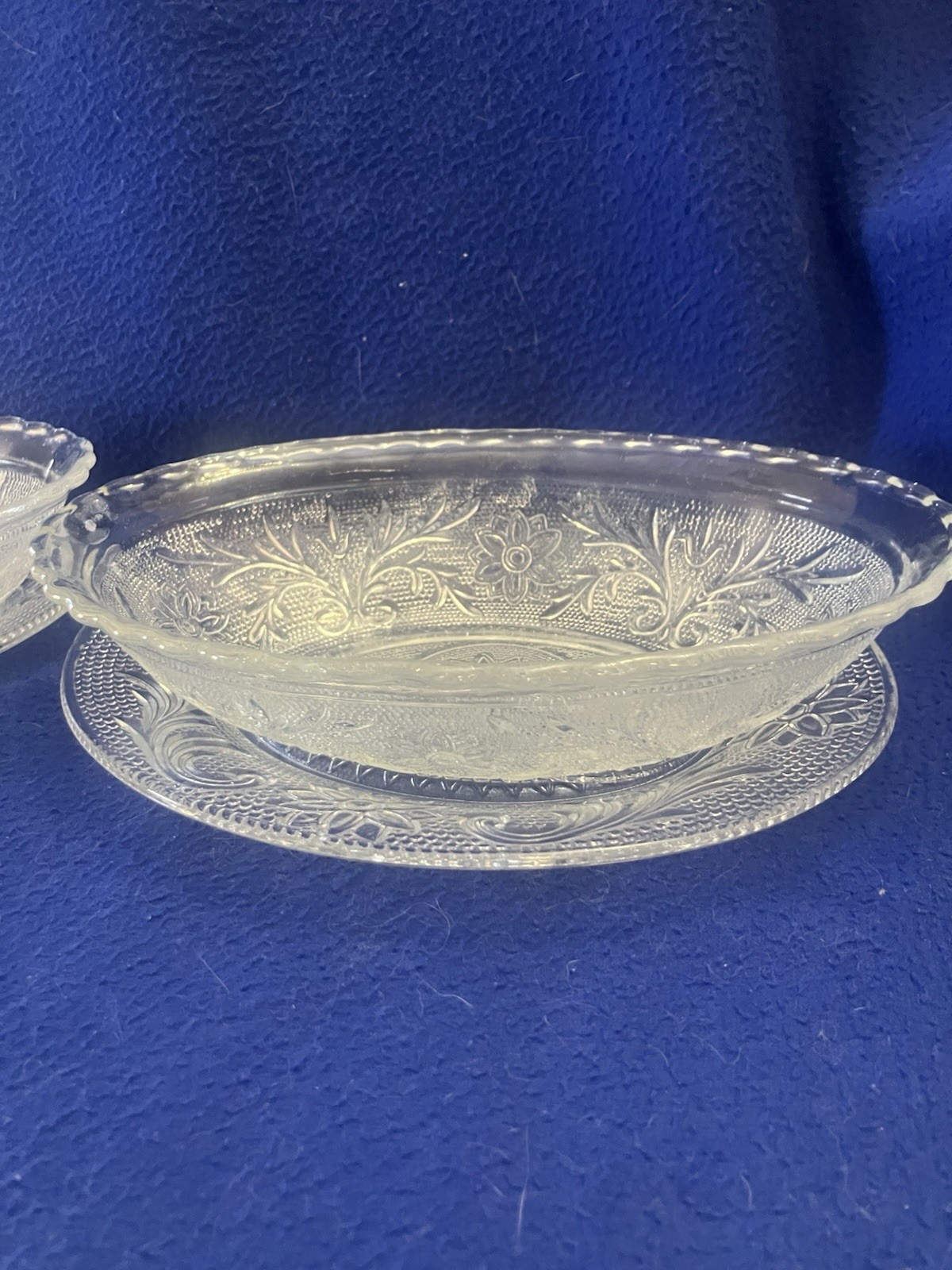 Tiara Exclusives Indiana Glass Snack & Serving Sandwich Glass – 4 Pieces, 1970s