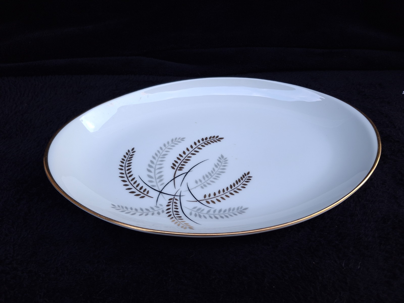 LIPPER & MANN (L&M)-HARVEST GOLD CHINA-PLATTER, BOWL,GRAVY ,SUGAR BOWL-4 PIECES