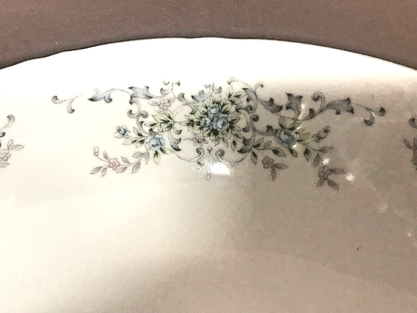 Vintage Theresa Pattern with Platinum Trim by NORLEANS Serving Bowl