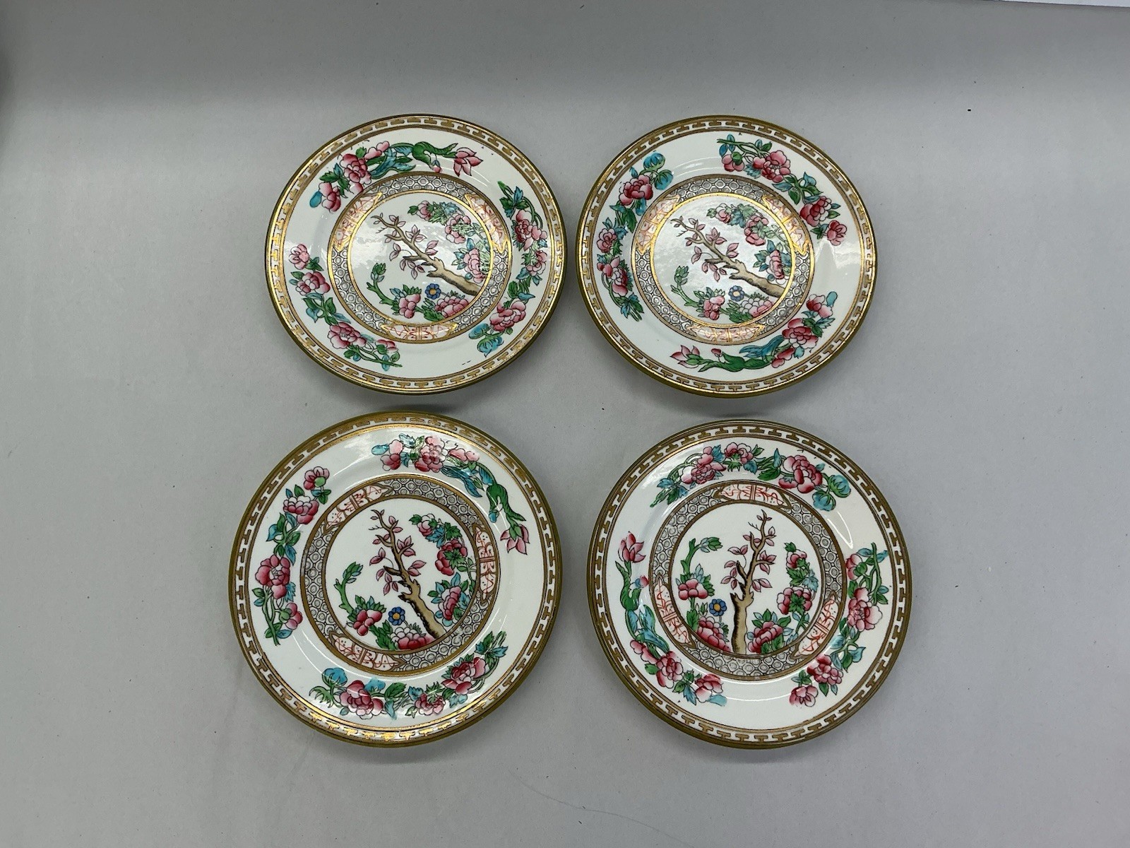 Anchor China India Tree Floral Blossom Set Of 12 6” Plates