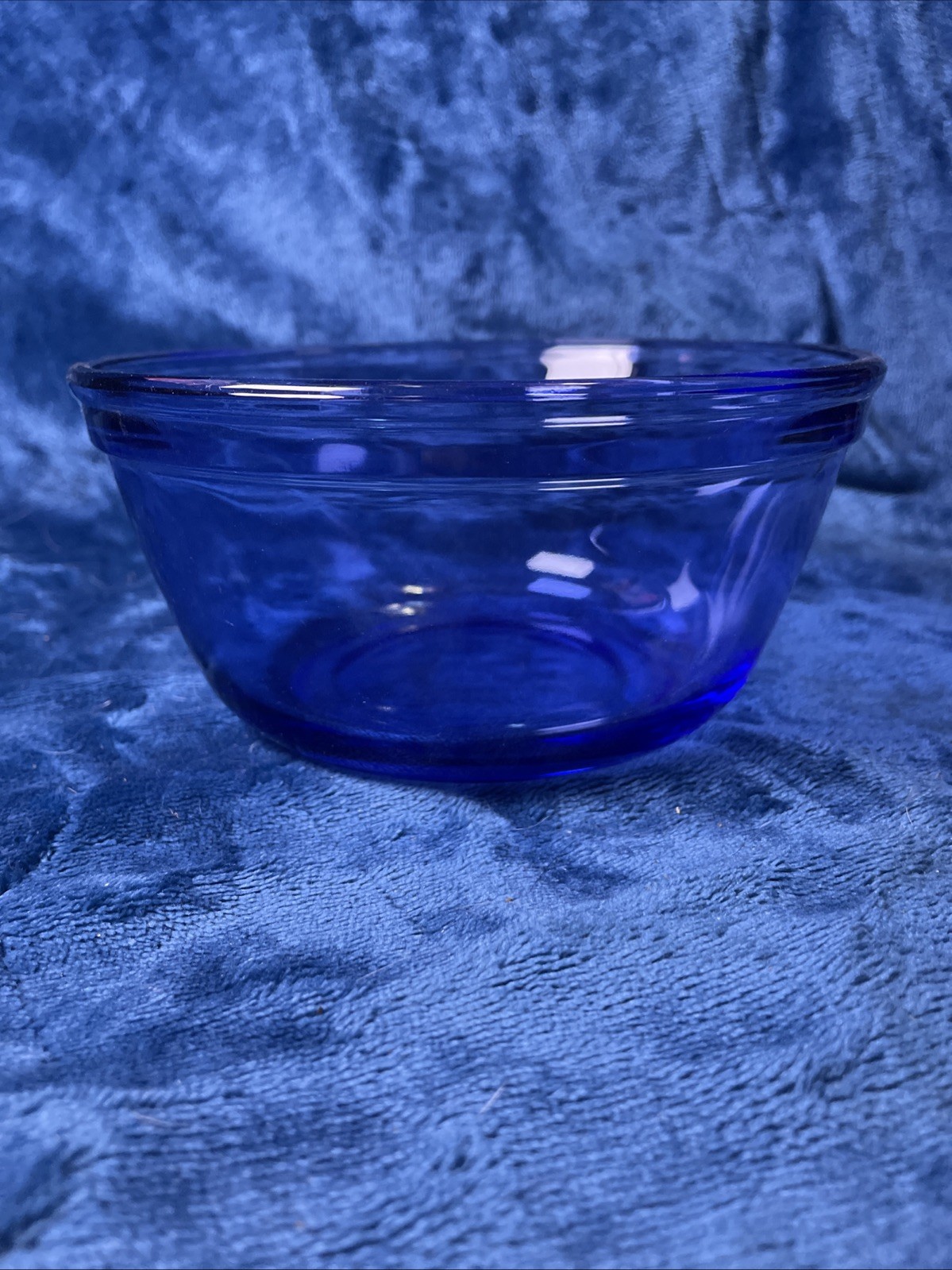 Anchor Hocking Ovenware Cobalt Blue Glass Mixing Bowl 1 QT 1056