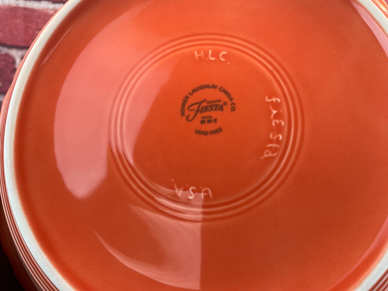 HOMER LAUGHLIN FIESTA PIE PLATE PERSIMMON 10.25″ Discontinued Pie Baker