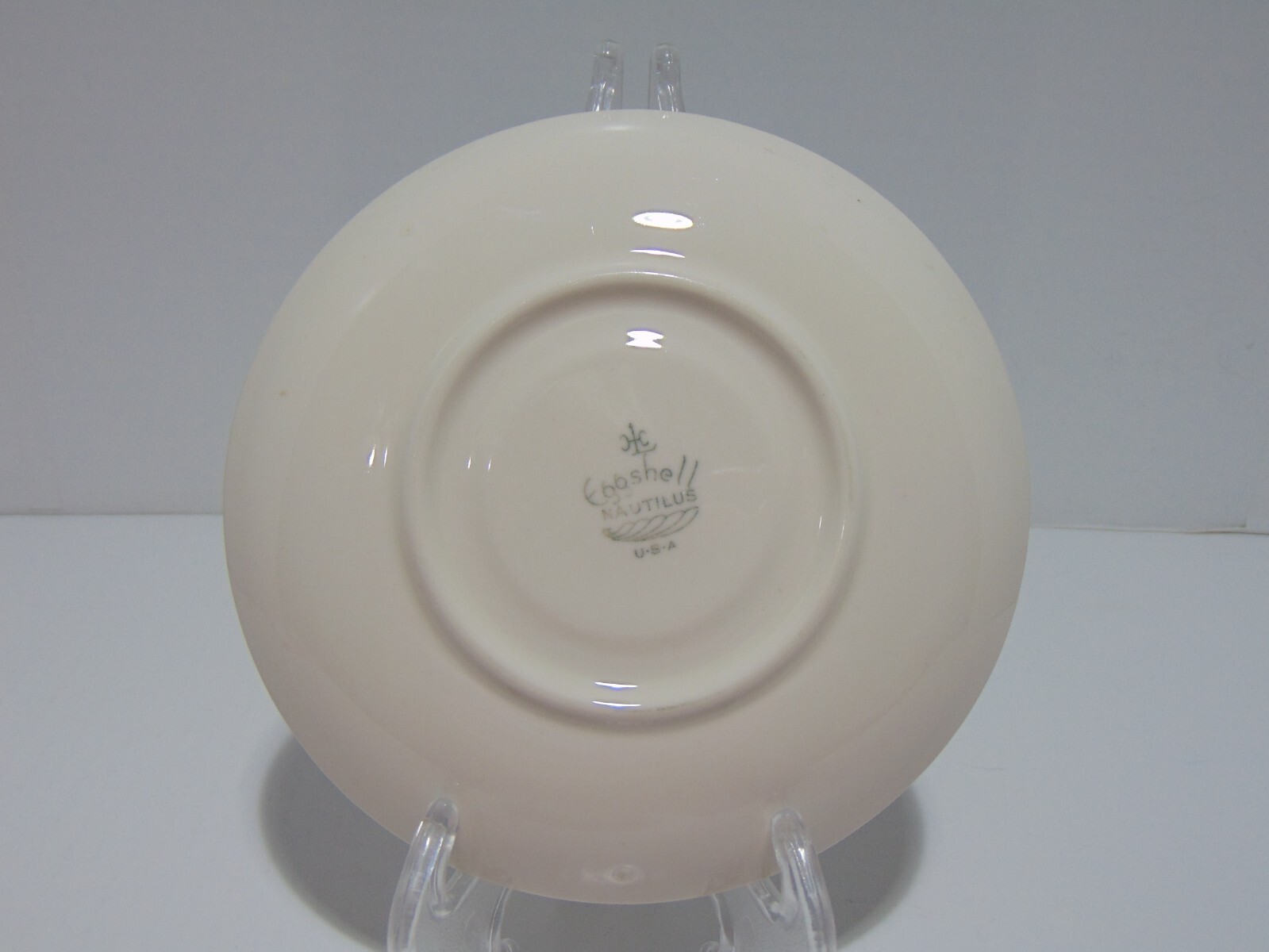 HLC Eggshell Nautilus Petit Point Saucer Homer Laughlin (D) 1936-1958