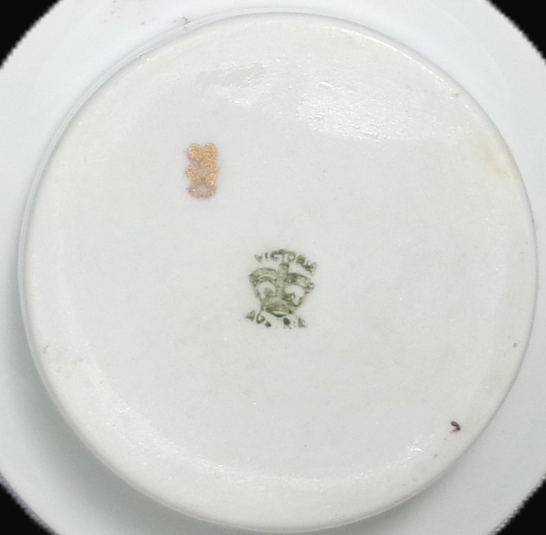 Gorgeous Victorian Antique Porcelain Ramekin & Underplate by Victoria, Austria