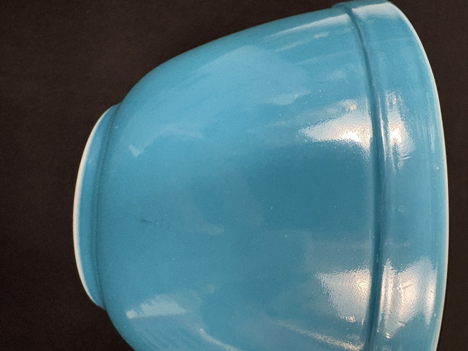 VINTAGE PYREX MCM MIXING BOWL #401 USA BLUE 1.5 PT OVENWARE COOKWARE NICKS