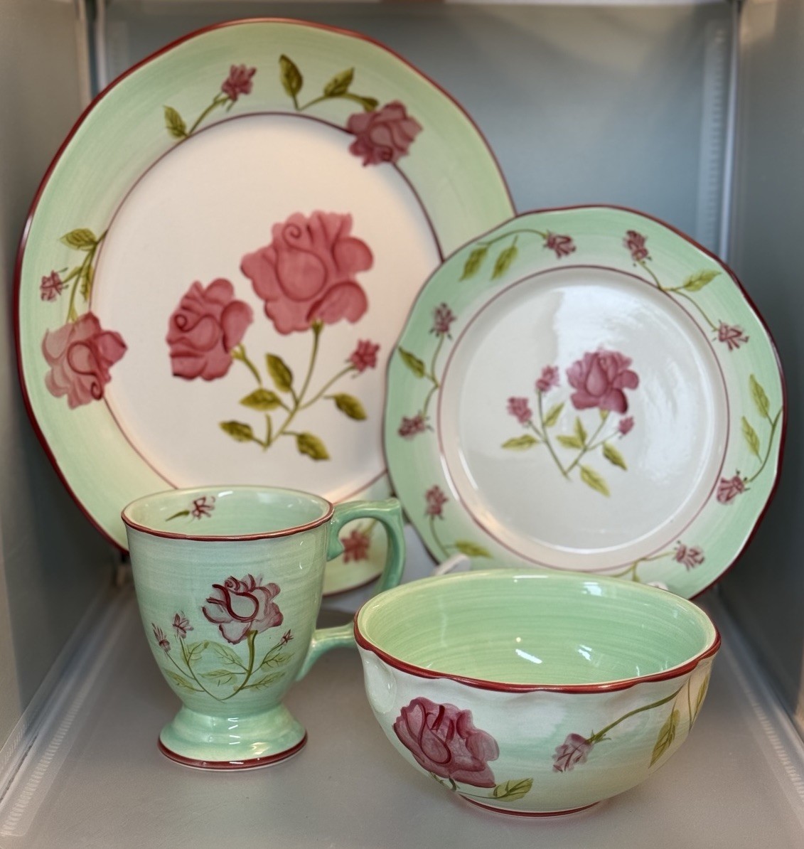 12pc Rose Garden by Canterbury Potteries Toby Pieri design 2 Place Settings Plus