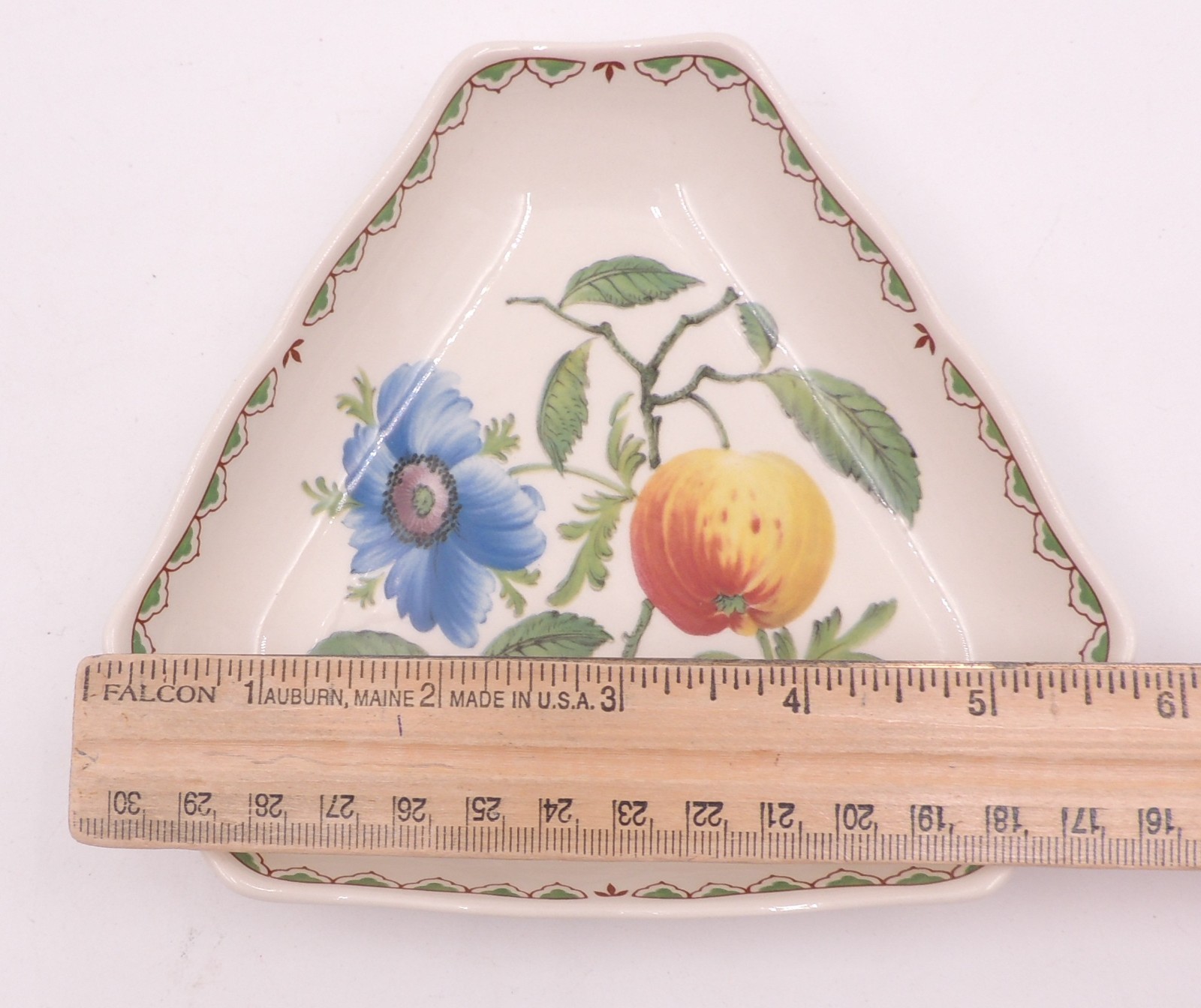 Vintage Spode Victoria Botanical Candy Nut Trinket Dish Bowl Porcelain Fruit