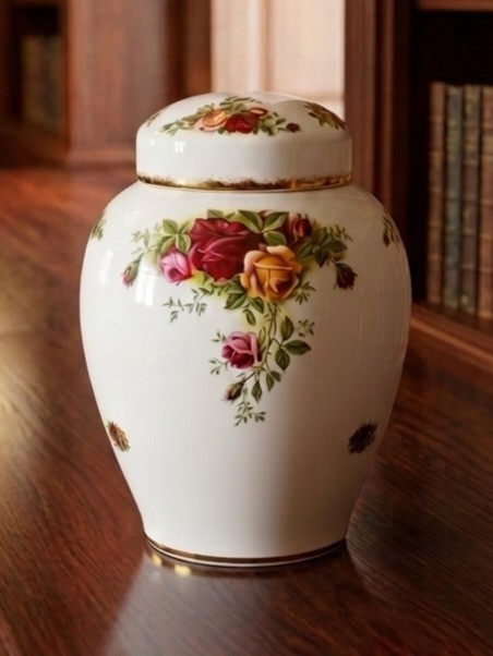 Royal Albert OLD COUNTRY ROSES – 7” GINGER JAR w/LID 1962 Bone China ENGLAND