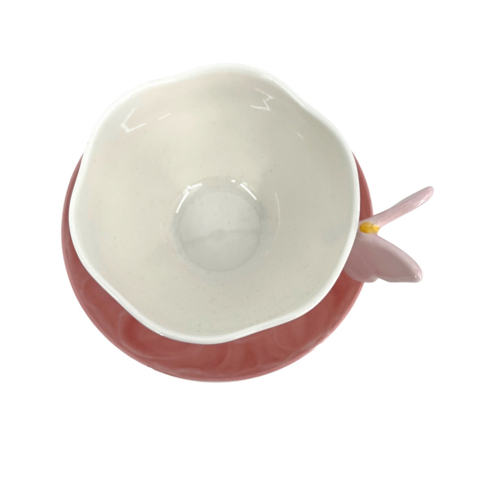 Lenox Butterfly Meadow Pink Butterfly Cup Saucer Set Porcelain Floral Bee Design