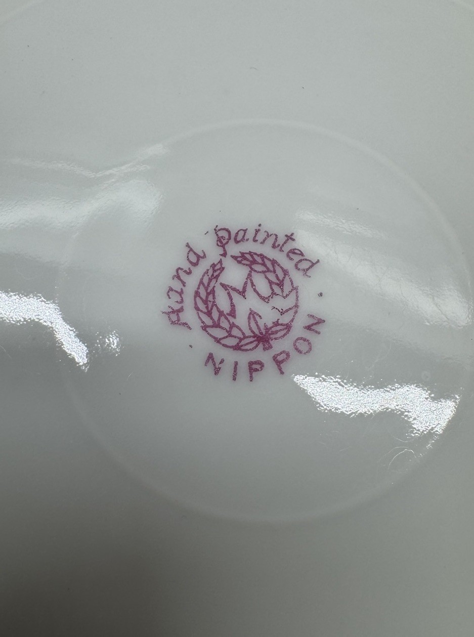 Nippon Round Dome Covered Butter Dish – Band Flowers & Gilding