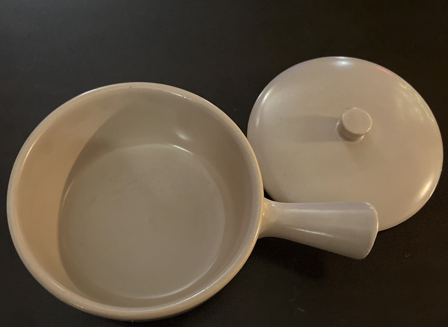 Vintage La Solana Clay Pottery Company Individual Serving Casserole Covered Bowl